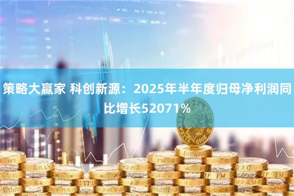 策略大赢家 科创新源:2025年半年度归母净利润同比增长52071%